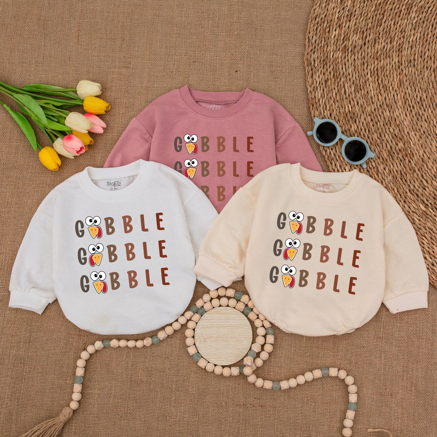 Thanksgiving Baby Bodysuit: Cute Turkey Bubble Romper Outfit