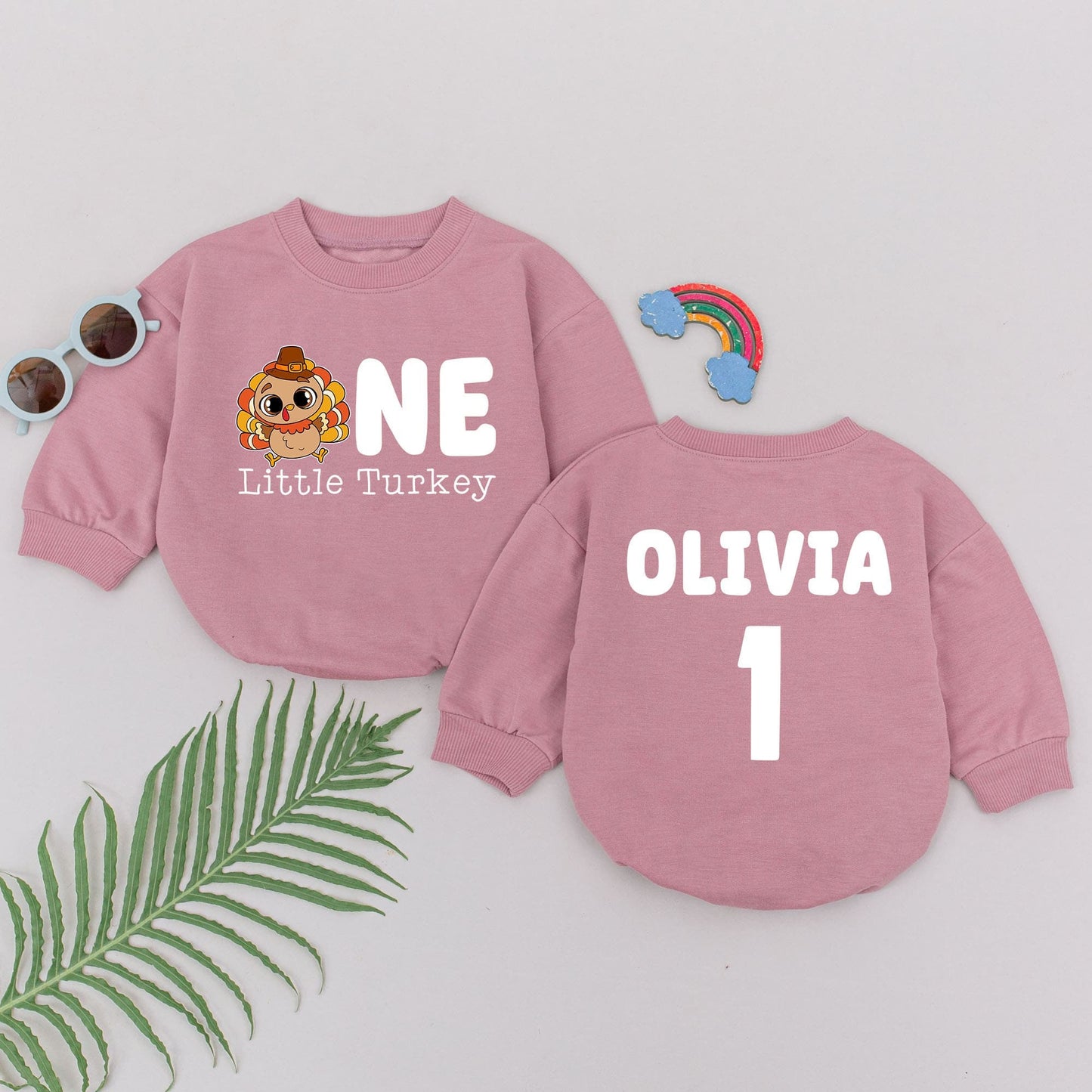 Adorable Turkey Romper: 1st Thanksgiving & Birthday Outfit for Babies