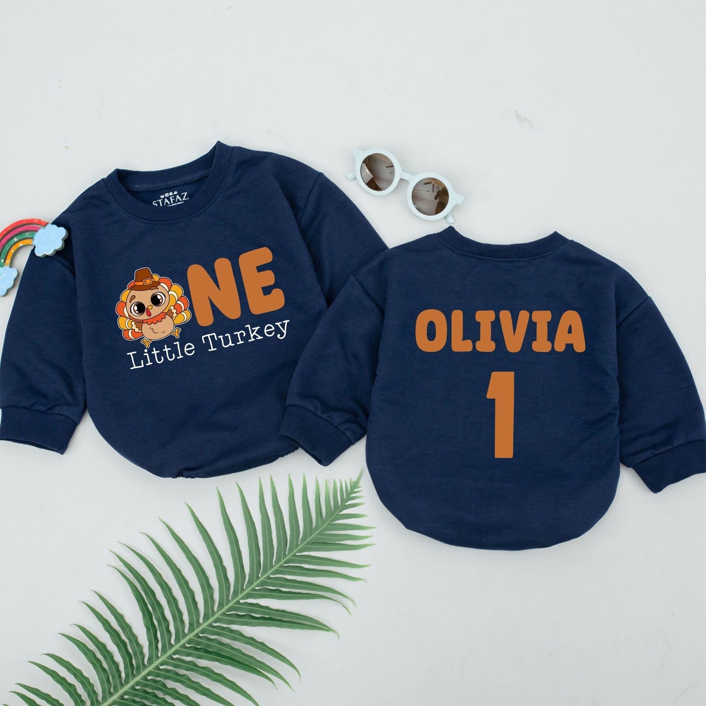 Adorable Turkey Romper: 1st Thanksgiving & Birthday Outfit for Babies
