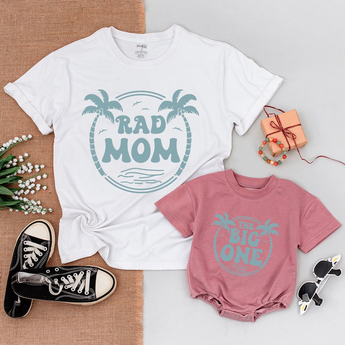 Rad Dad's Big One Birthday Outfit! Matching Surf Family Shirts, Ocean Waves 1st Birthday Boy Bodysuit, Catch a Wave Surfer Dad Tee, Family Fun 139