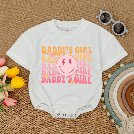 Daddy's Girl Romper & Smile Face Bodysuit: Father's Day Baby Outfit