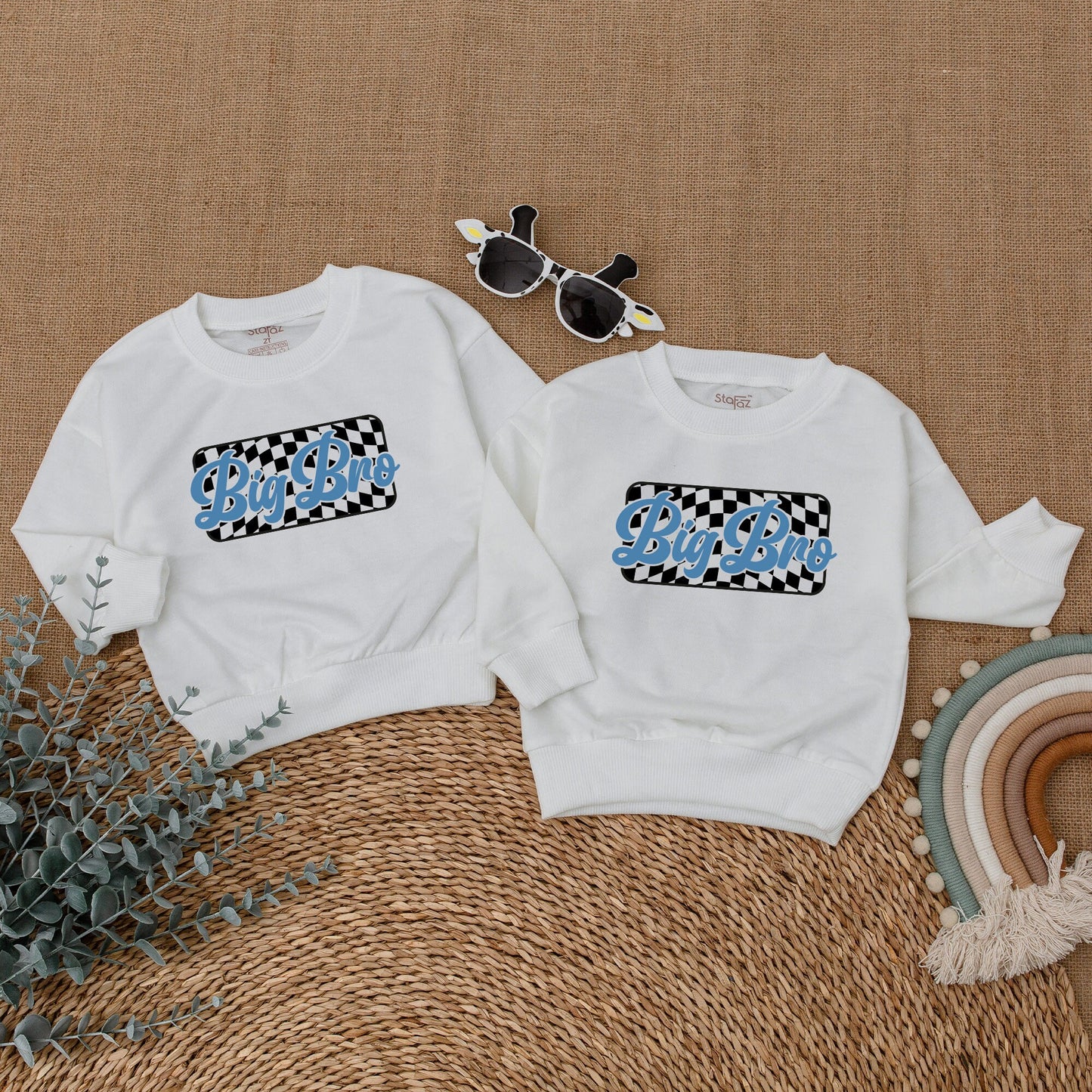 Big Brother Baby Romper Bodysuit Sweatshirt Matching Sibling Set Pregnancy Announcement Baby Shower Gift