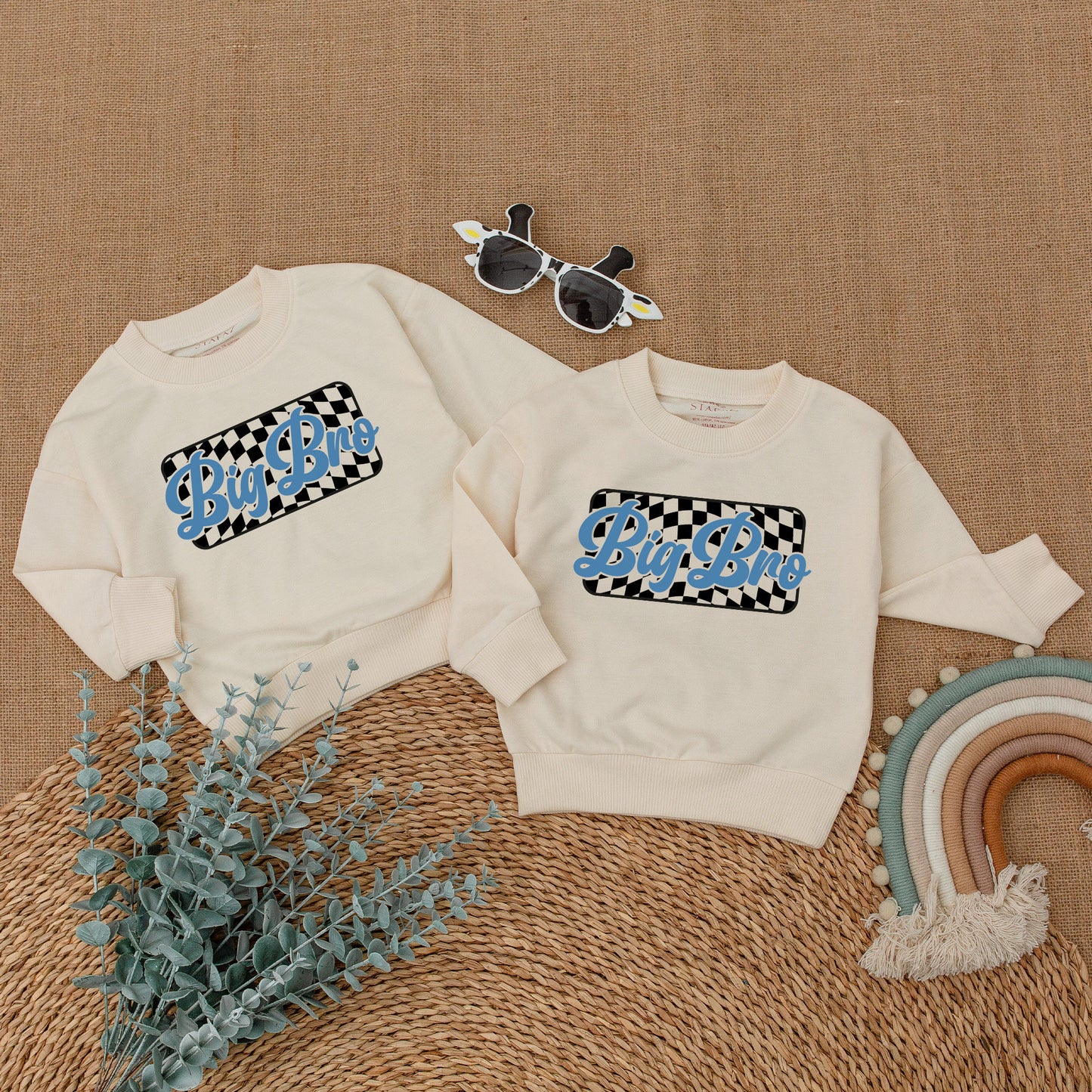 Big Brother Baby Romper Bodysuit Sweatshirt Matching Sibling Set Pregnancy Announcement Baby Shower Gift