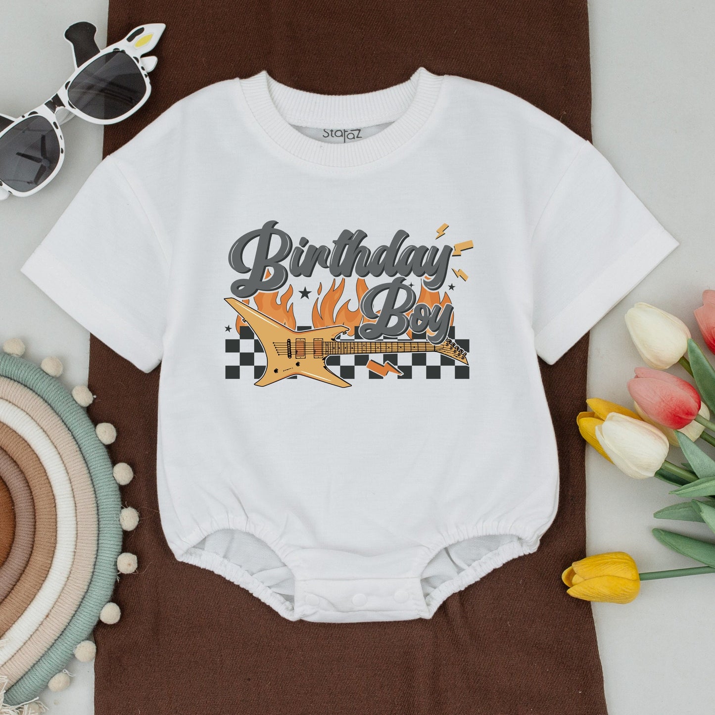Rockin' One Birthday Family Matching Shirts, Born to Rock Outfit, Baby Boy 1st Birthday Bodysuit, Rock and Roll Party, Rockstar Celebration Gift Set