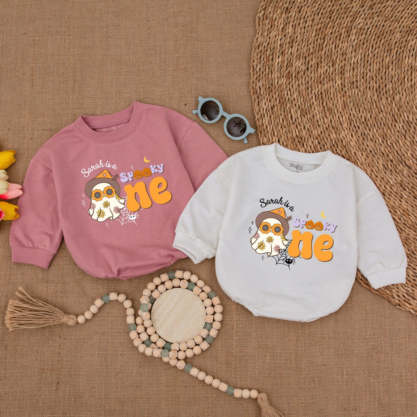 Groovy Spooky One Halloween Romper: 1st Birthday Baby Outfit
