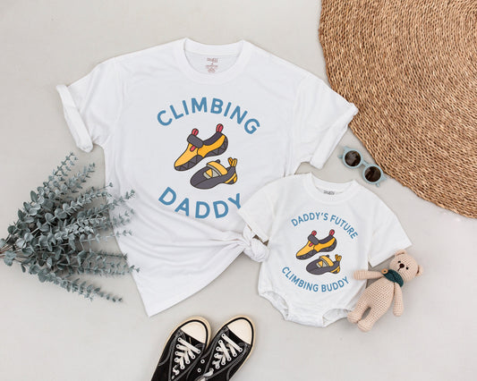 Rock Climbing Dad & Baby Matching Shirt Father's Day Gift Family Adventure Outfit