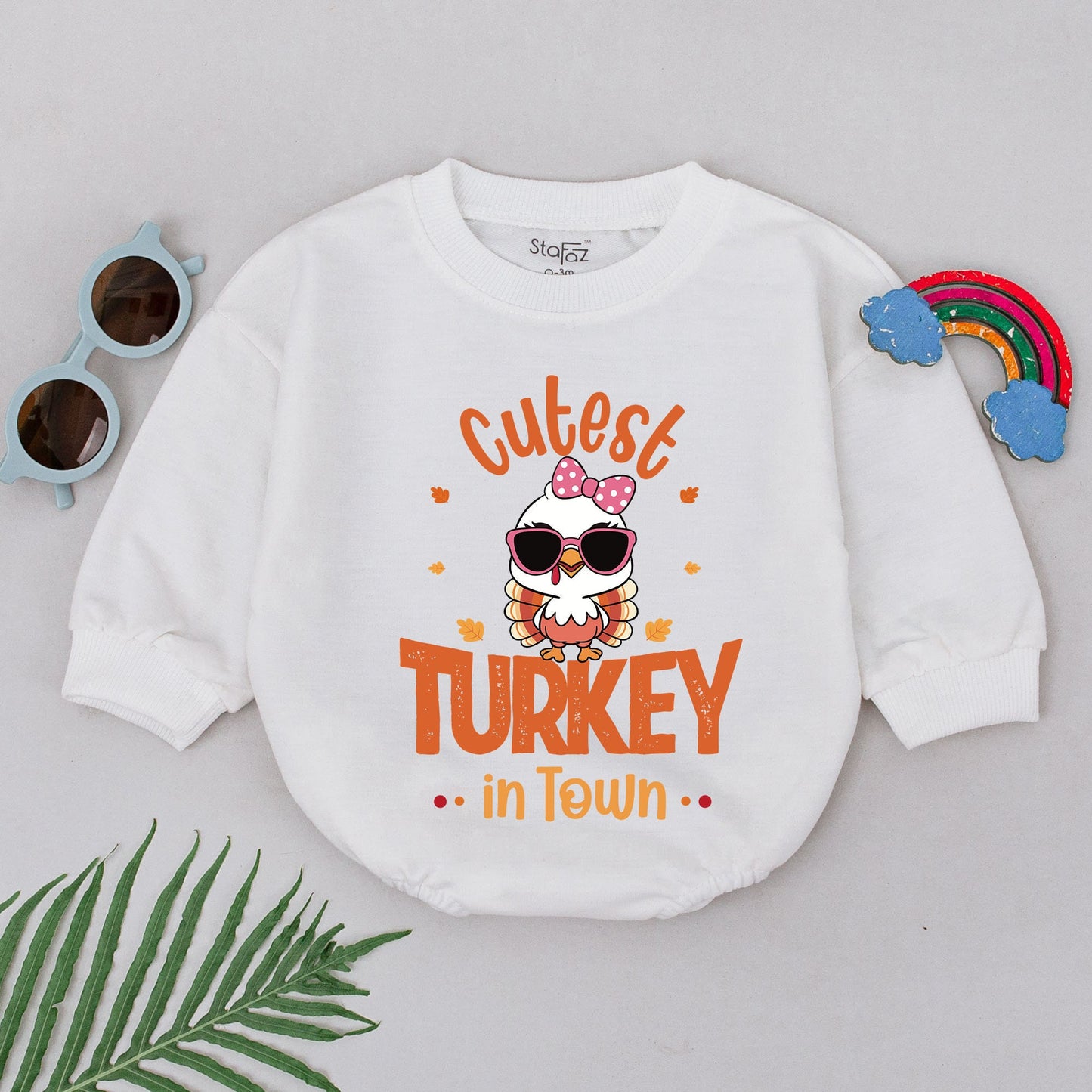 Adorable Thanksgiving Turkey Romper Outfit for Baby Boys & Girls