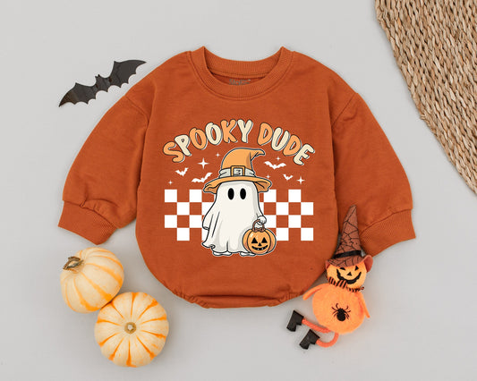 Retro Spooky Babe Romper - Unisex Halloween Baby Jumpsuit