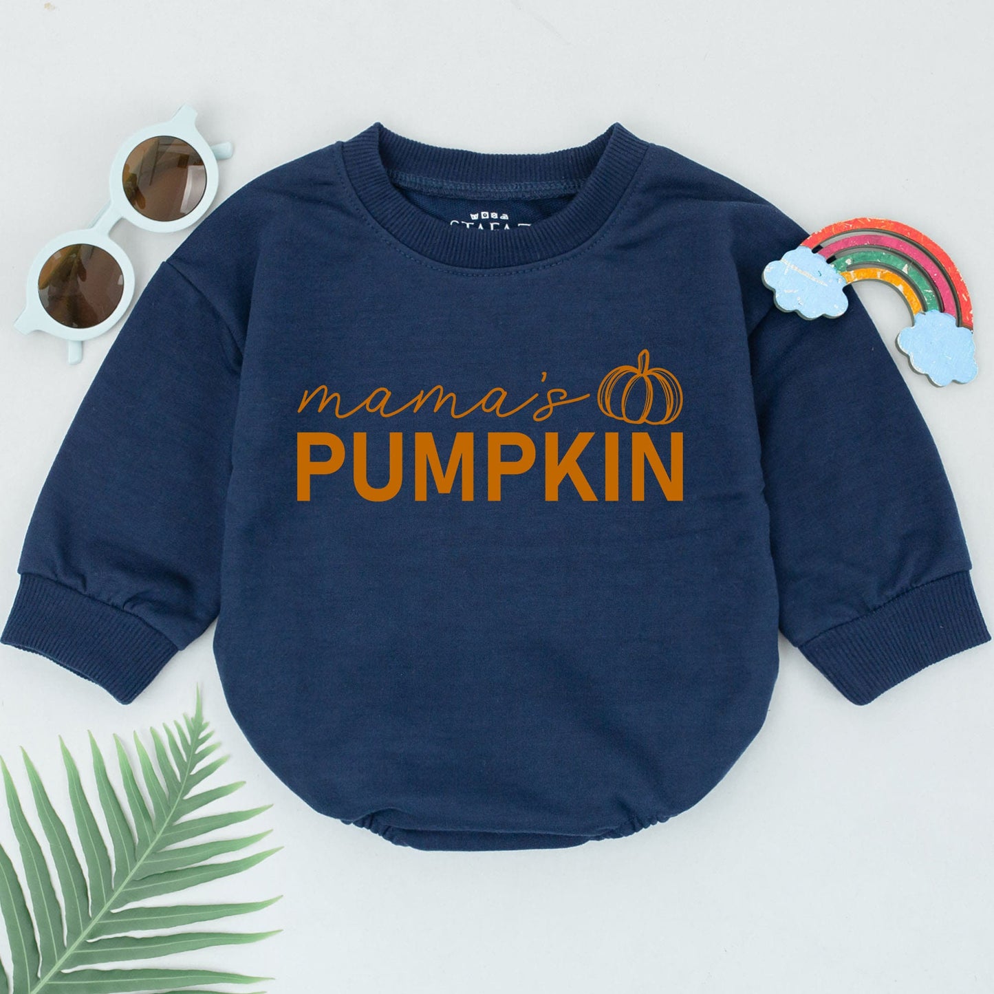 Mama's Pumpkin Romper Baby Girl Fall Halloween Outfit First Birthday Thanksgiving Gift