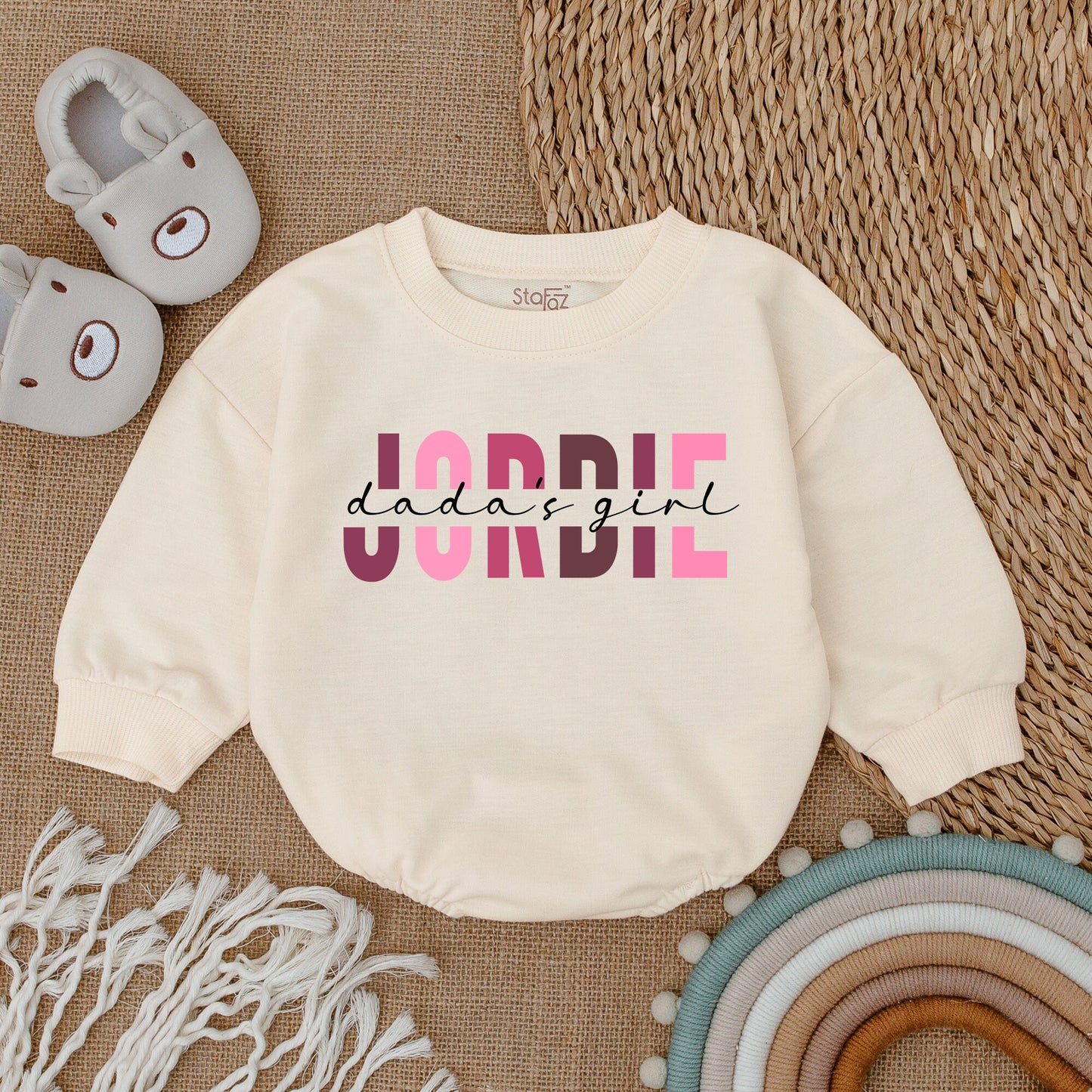 Custom Daddy's Girl Romper Baby Girl Outfit Daddy & Me Bodysuit Cute Gift for Baby Girl Daughter Clothing Newborn