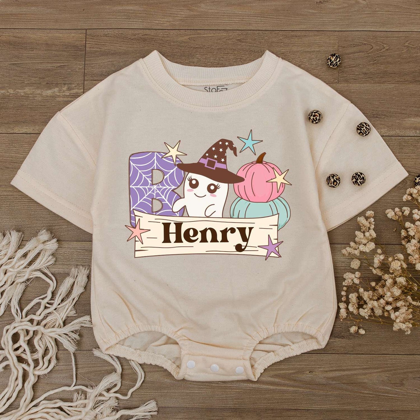 Personalized Halloween Bodysuit, Baby Romper & Toddler Pumpkin Tee