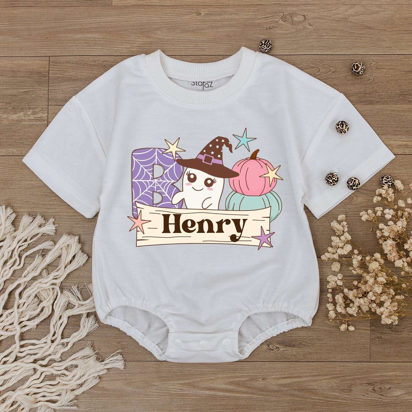 Personalized Halloween Bodysuit, Baby Romper & Toddler Pumpkin Tee
