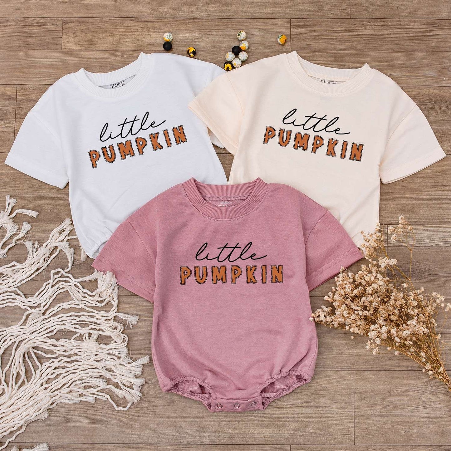 Retro Pumpkin Family Set: Baby Bodysuit, Mommy & Me Fall Apparel