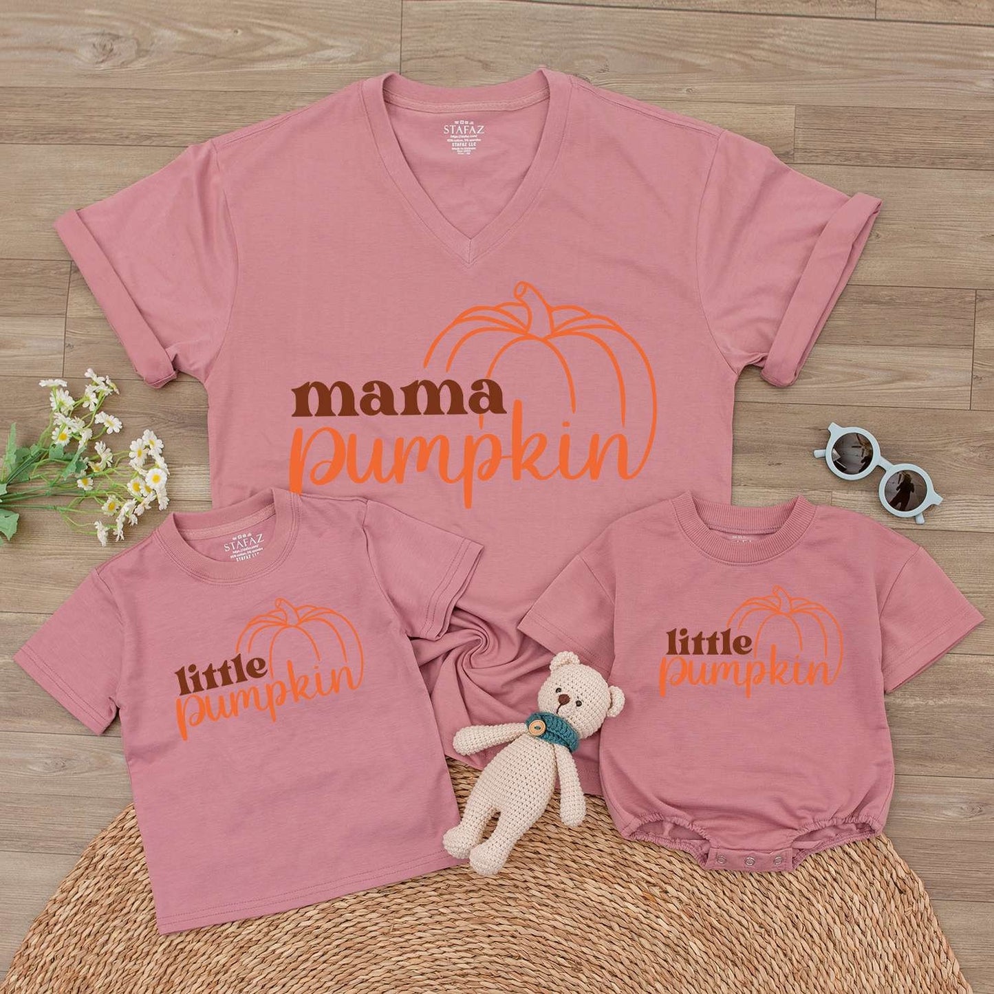 Retro Pumpkin Bodysuit & Romper – Mommy & Me Fall Outfits