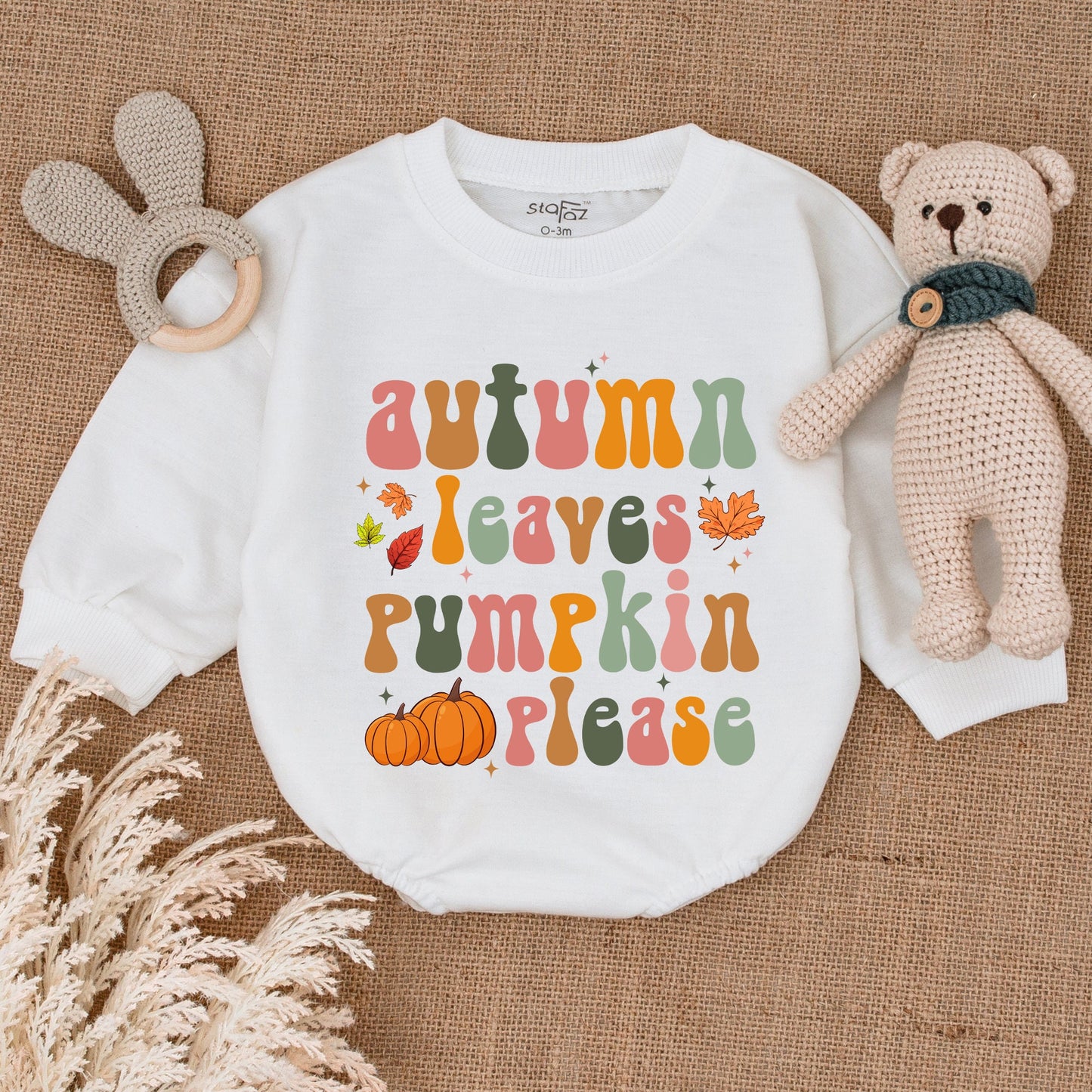 Autumn Pumpkin Baby Outfit - First Fall Bodysuit & Romper