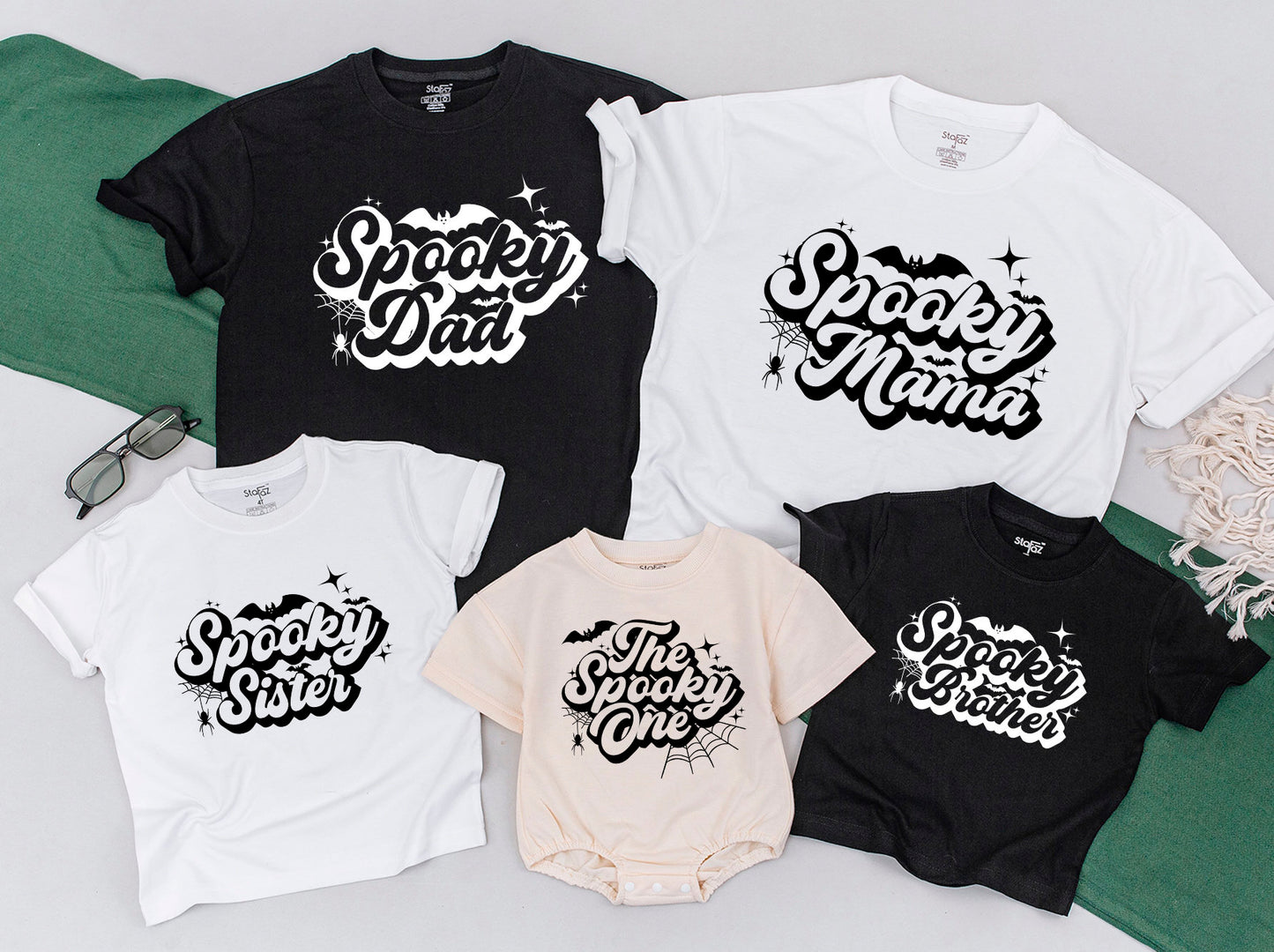 Spooky One Birthday Outfit Halloween Romper, Baby's First Birthday, Retro Dude Sweatshirt with Bats & Spiderwebs, Cool Toddler Fall Party Clothes 138