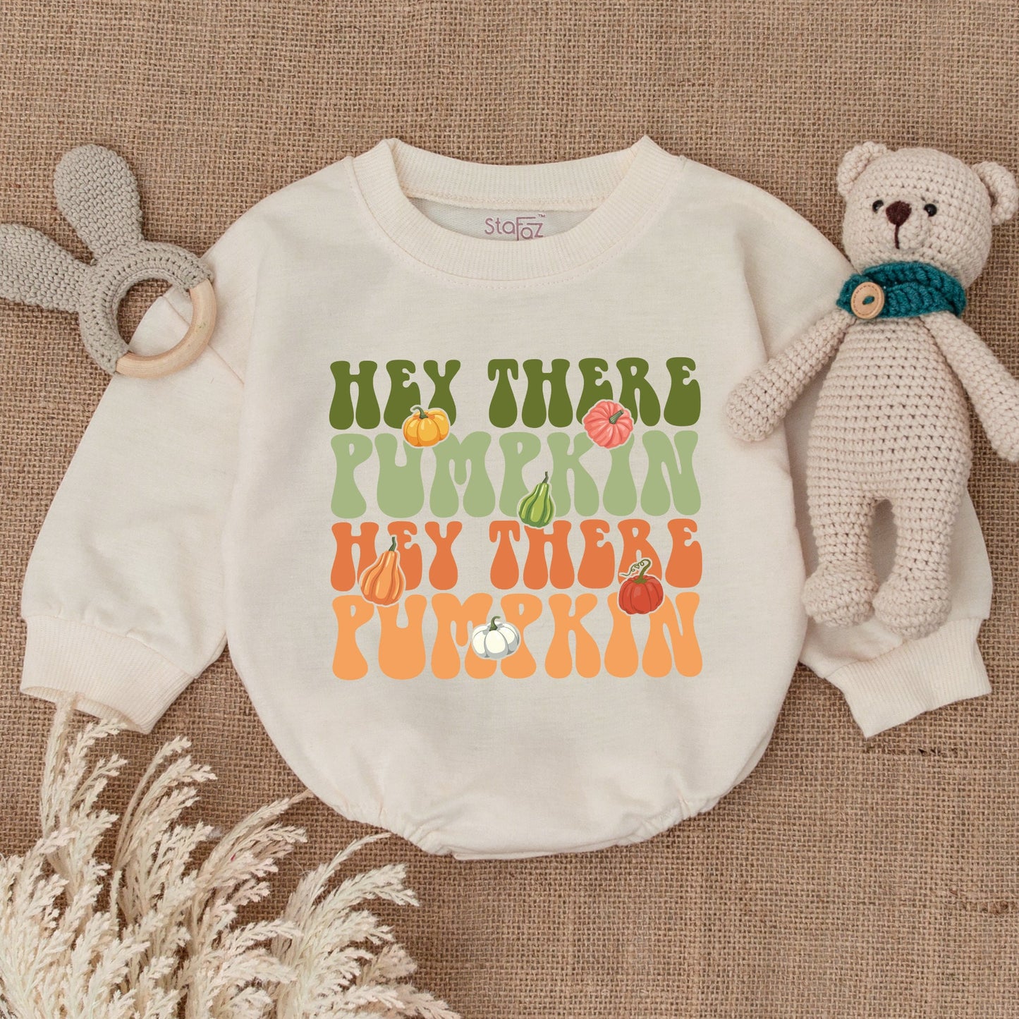 Adorable Autumn Pumpkin Baby Outfit: First Thanksgiving Bodysuit