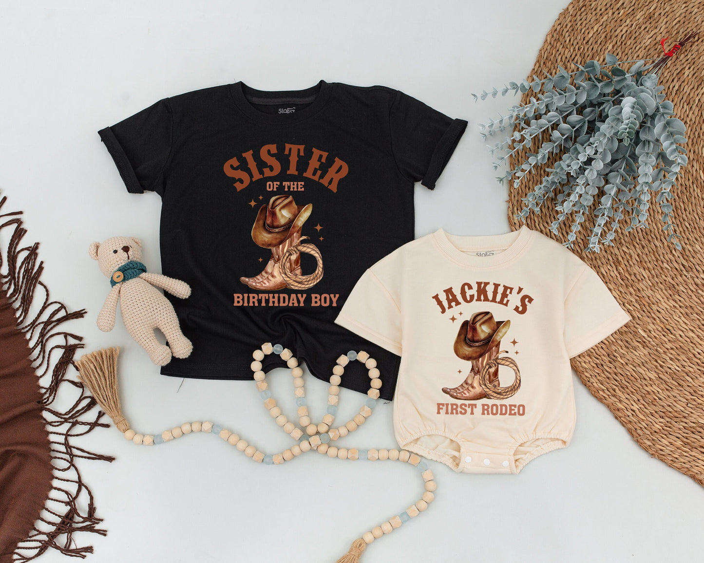 My First Rodeo 1st Birthday Family Shirts - Cowboy Baby Outfit