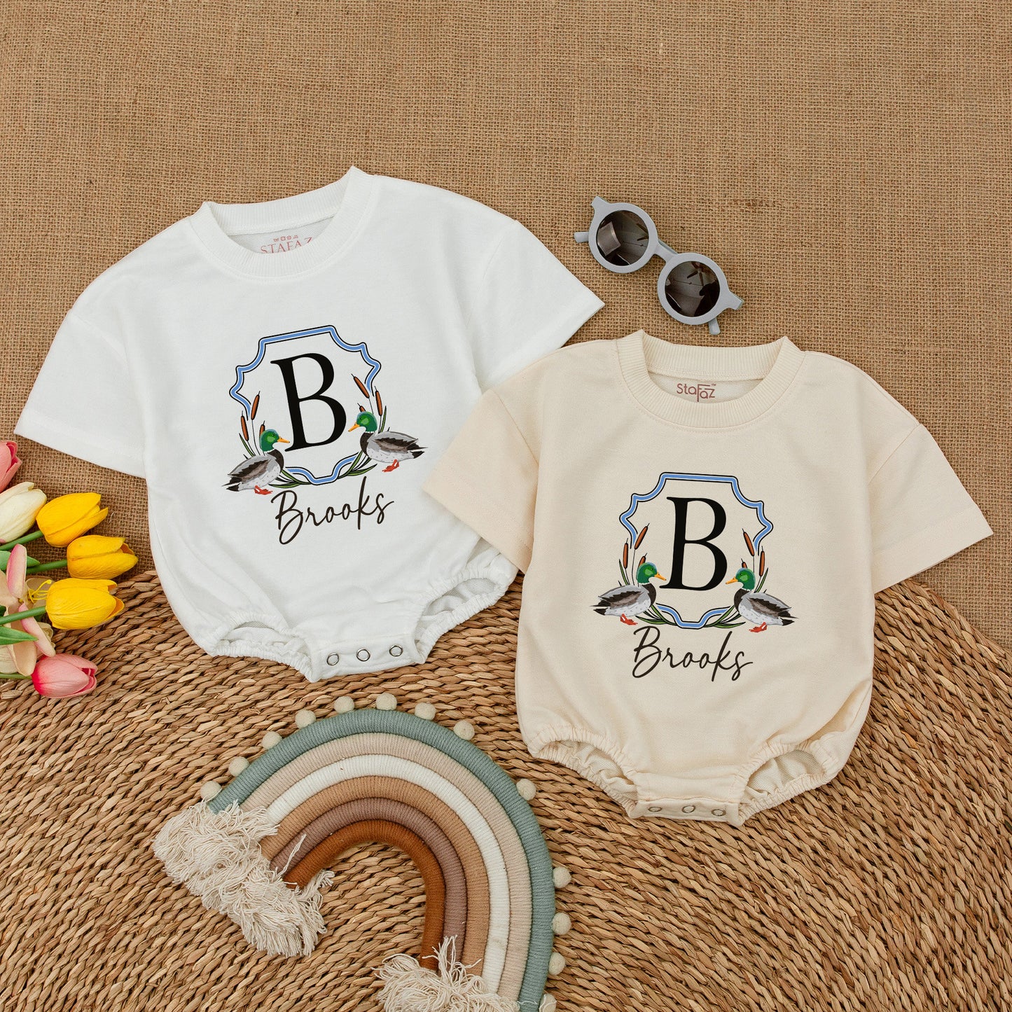 Mallard Duck Romper - Daddy's Hunting Buddy Baby Bodysuit