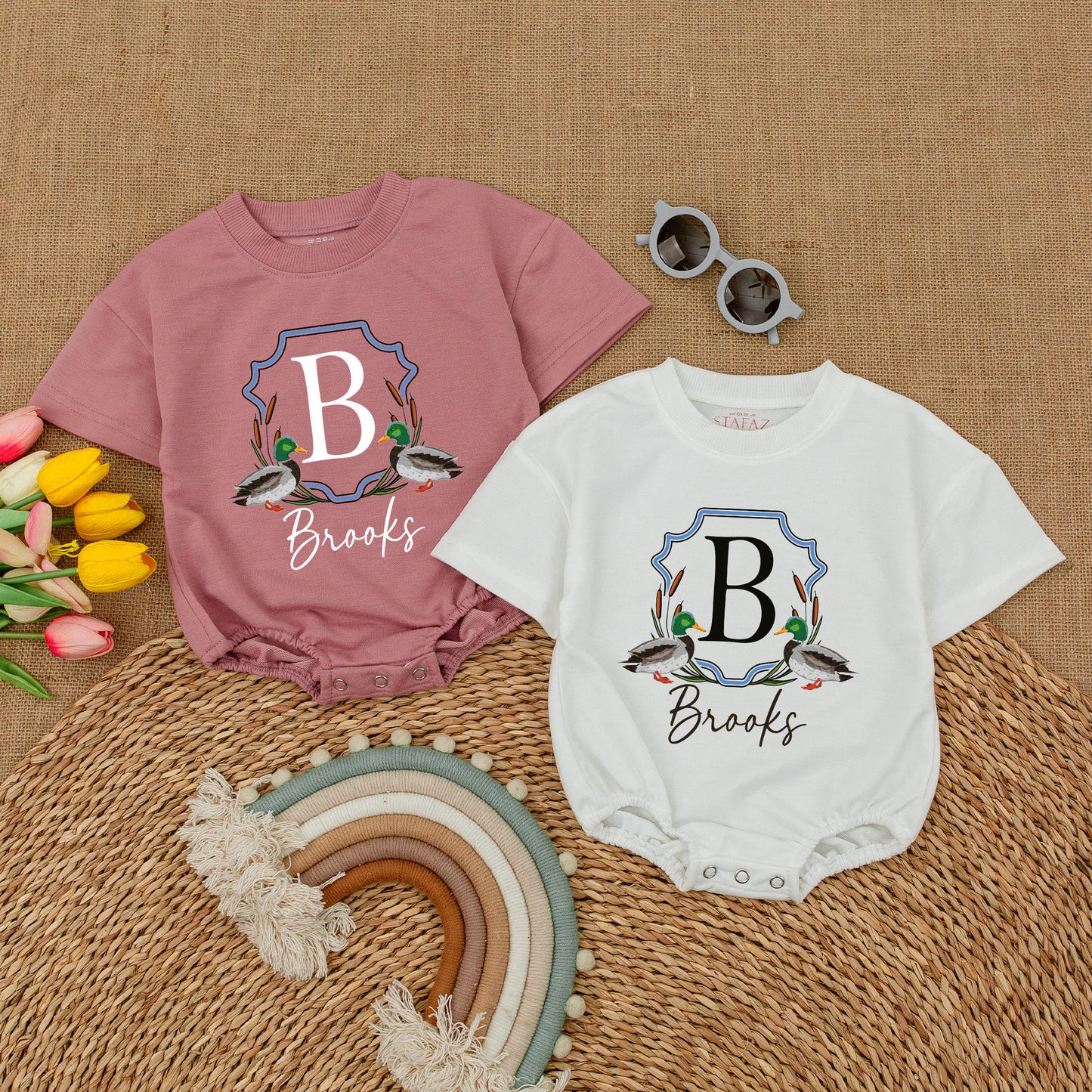 Mallard Duck Romper - Daddy's Hunting Buddy Baby Bodysuit