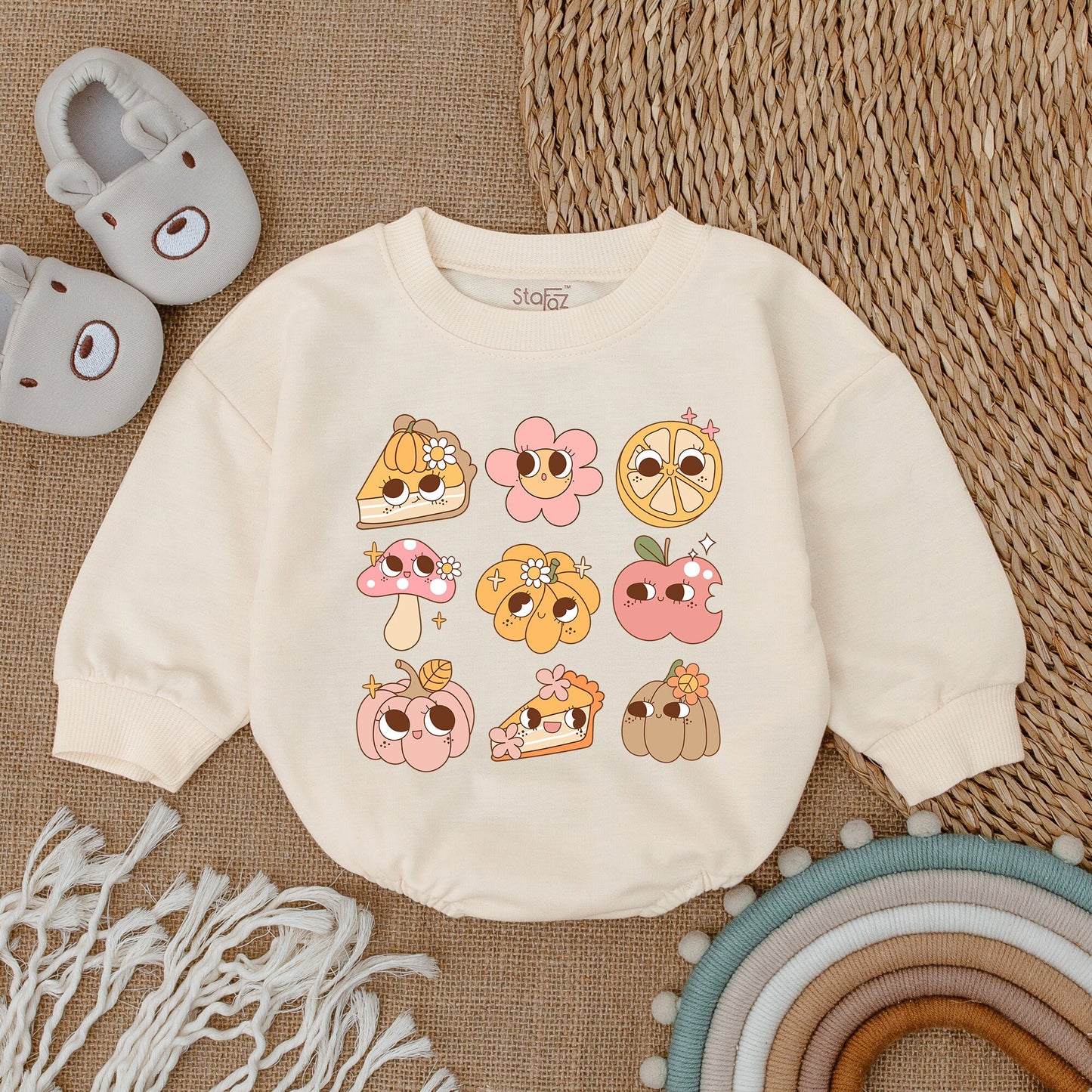 Groovy Pumpkin Baby Girl Romper My First Thanksgiving Outfit Adorable Fall Bubble Onesie for Little Pumpkins and Spooky Season Fun