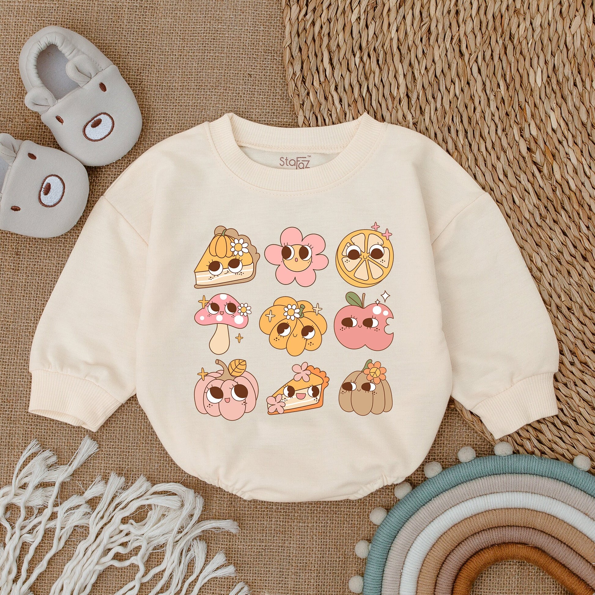 Groovy Pumpkin Baby Girl Romper My First Thanksgiving Outfit Adorable Fall Bubble Onesie for Little Pumpkins and Spooky Season Fun