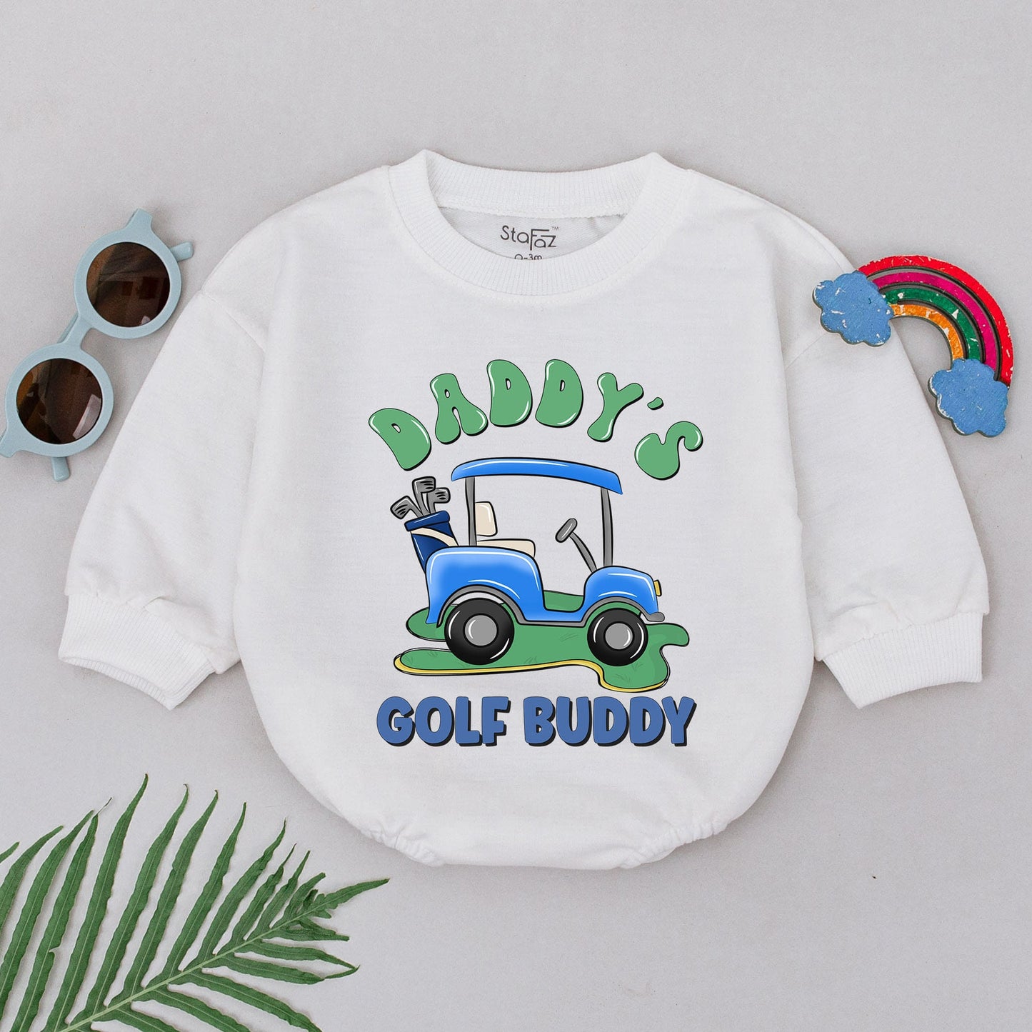 Daddy's Golf Buddy Baby Romper: Future Golfer Outfit for Baby Boy, Father's Day Gift, Cute Golf Cart Bodysuit Newborn Coming Home Clothes, Dad and Me Fun (139 chars)