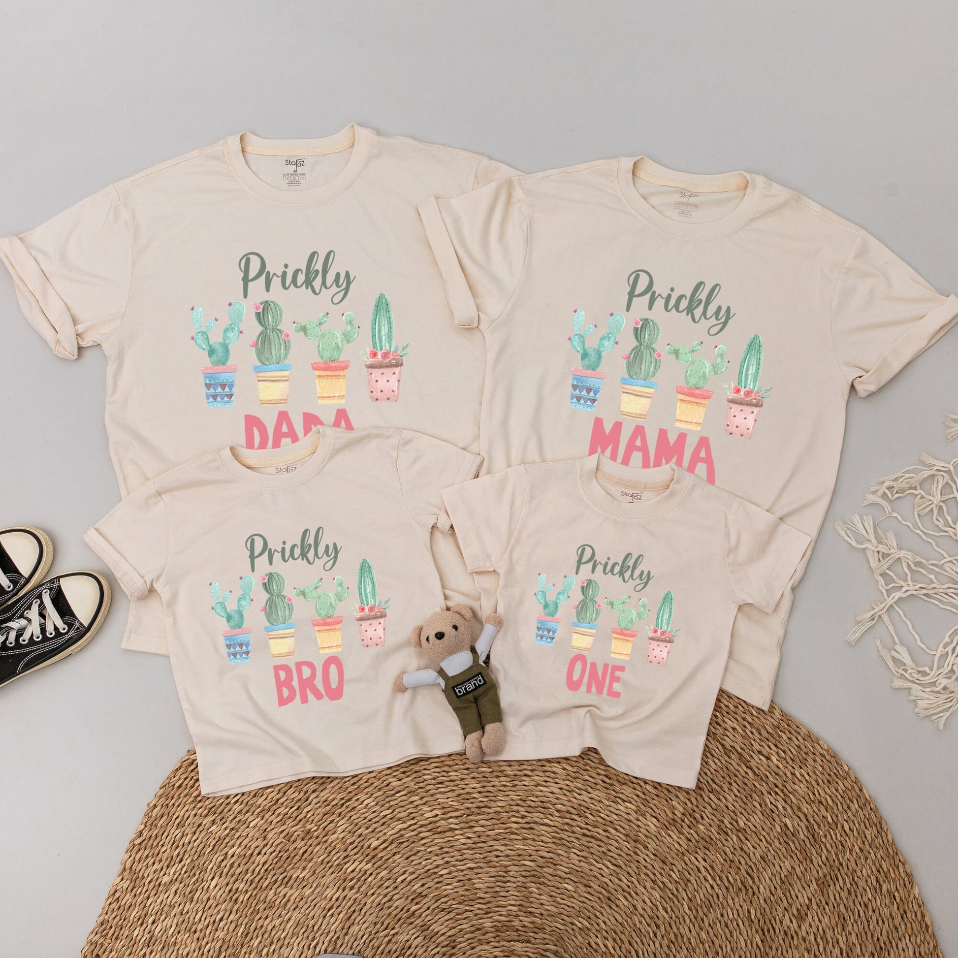 Cute Cactus Family Matching Shirts First Fiesta Birthday Outfit Baby Bodysuit Whats Up Succa First Birthday Party Mom Dad Matching Tees