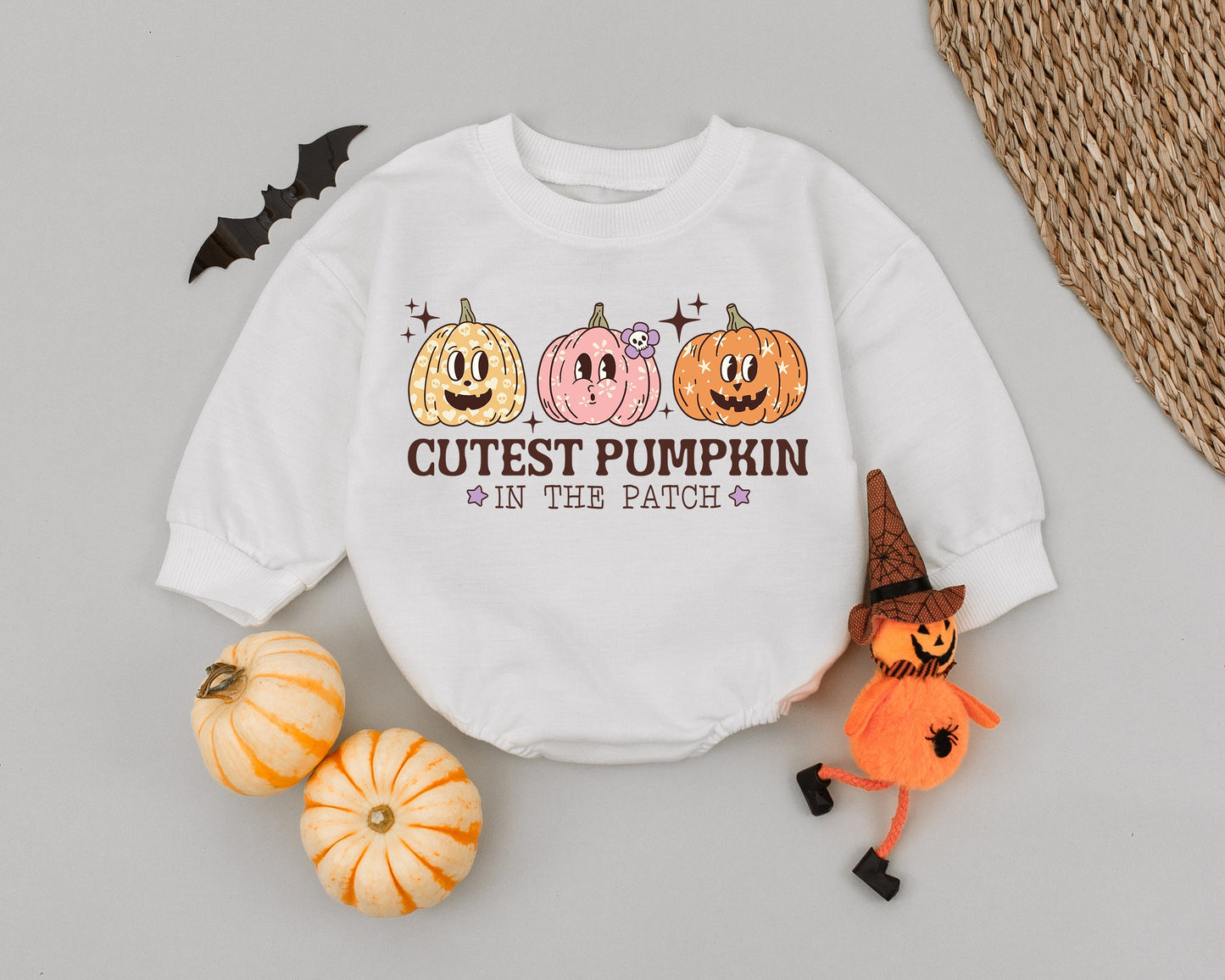 Adorable Pumpkin Patch Romper: Baby's First Halloween Outfit