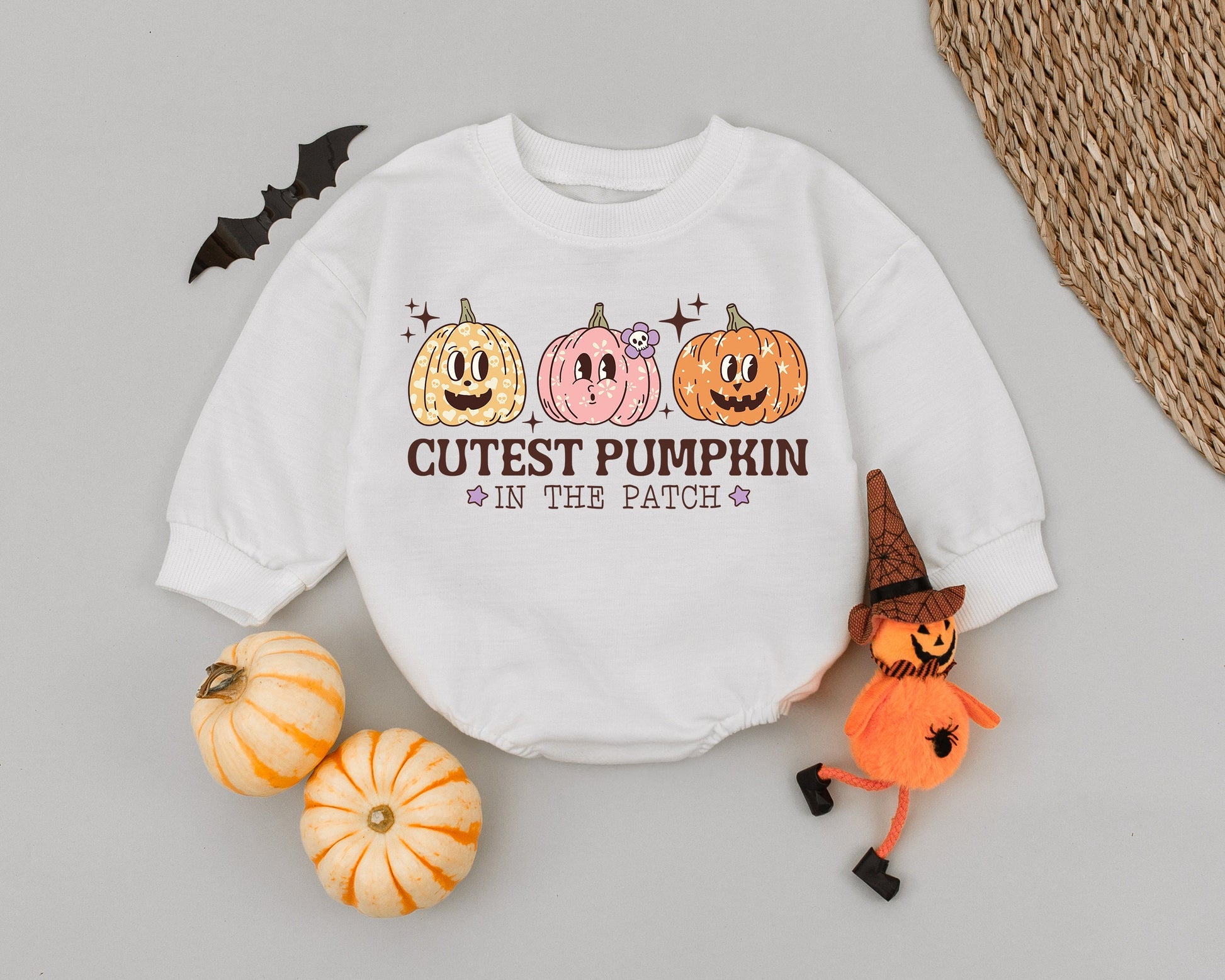 Adorable Pumpkin Patch Romper: Baby's First Halloween Outfit