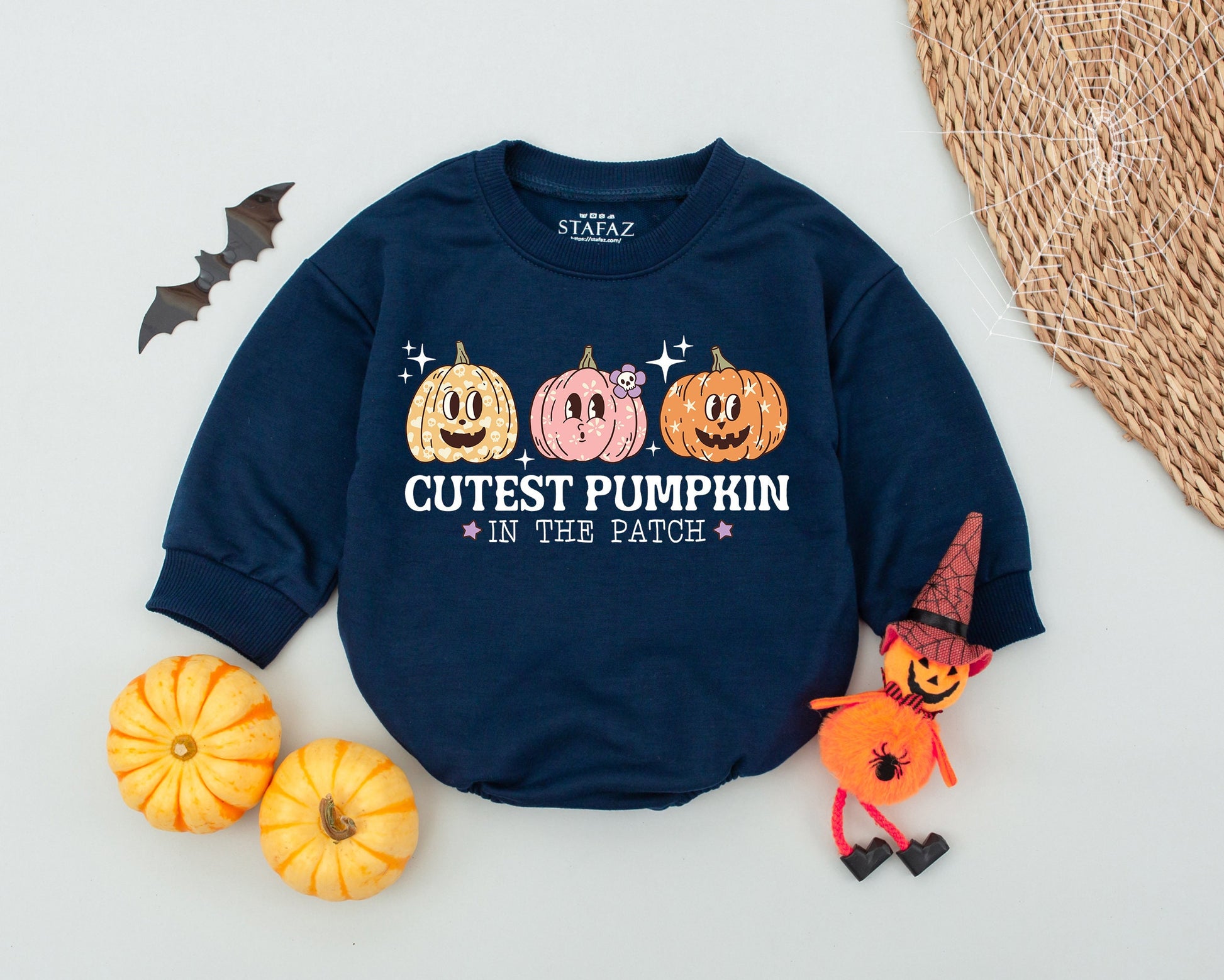 Adorable Pumpkin Patch Romper: Baby's First Halloween Outfit