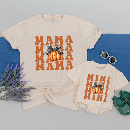Autumn Mama and Mini Pumpkin Shirts: Mommy & Me Matching Outfits