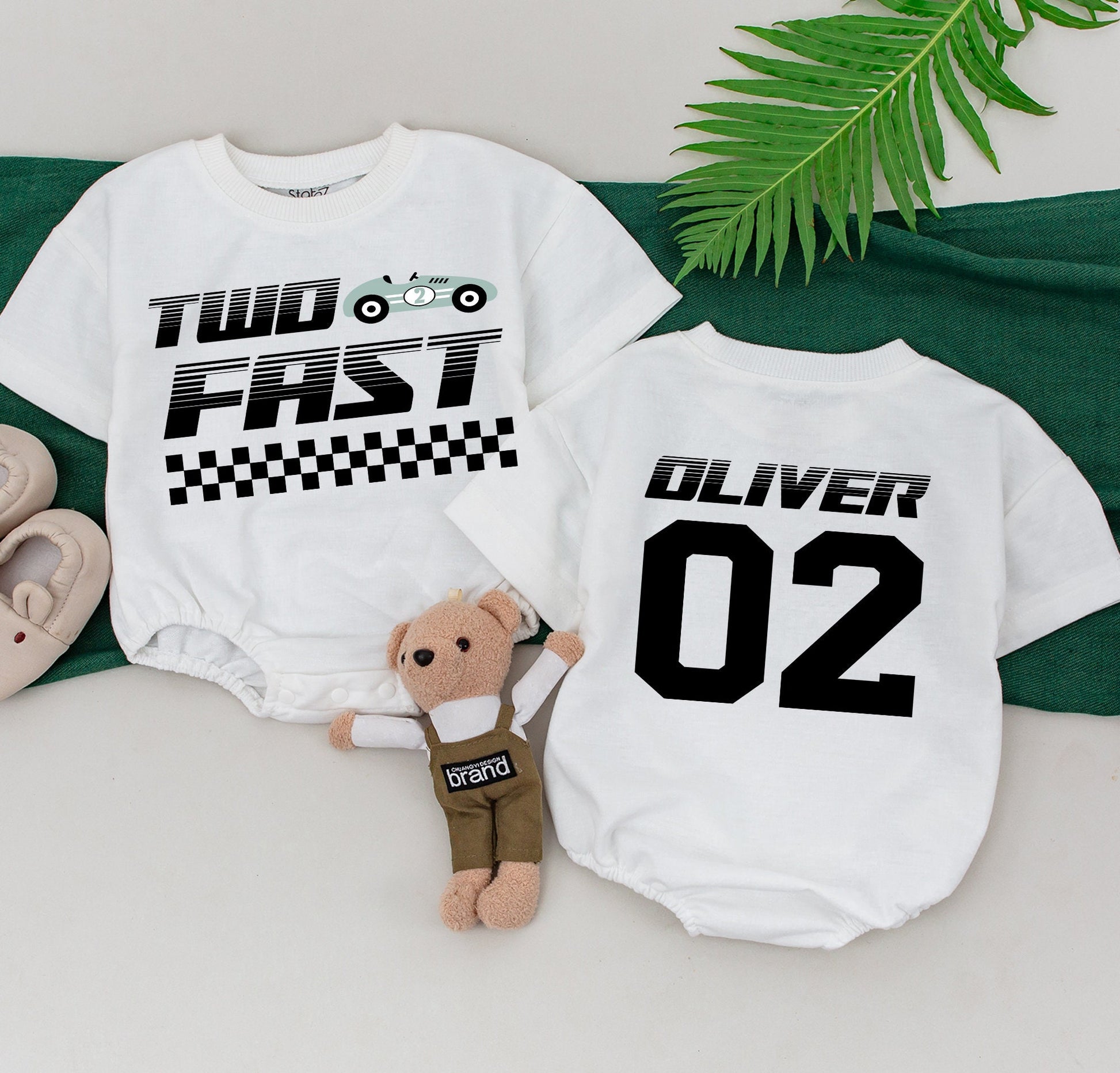 Two Fast Birthday Family Matching Shirts - Race Car Theme for Emily & Oliver! Two Fast Boy & Girl Birthday Outfit
