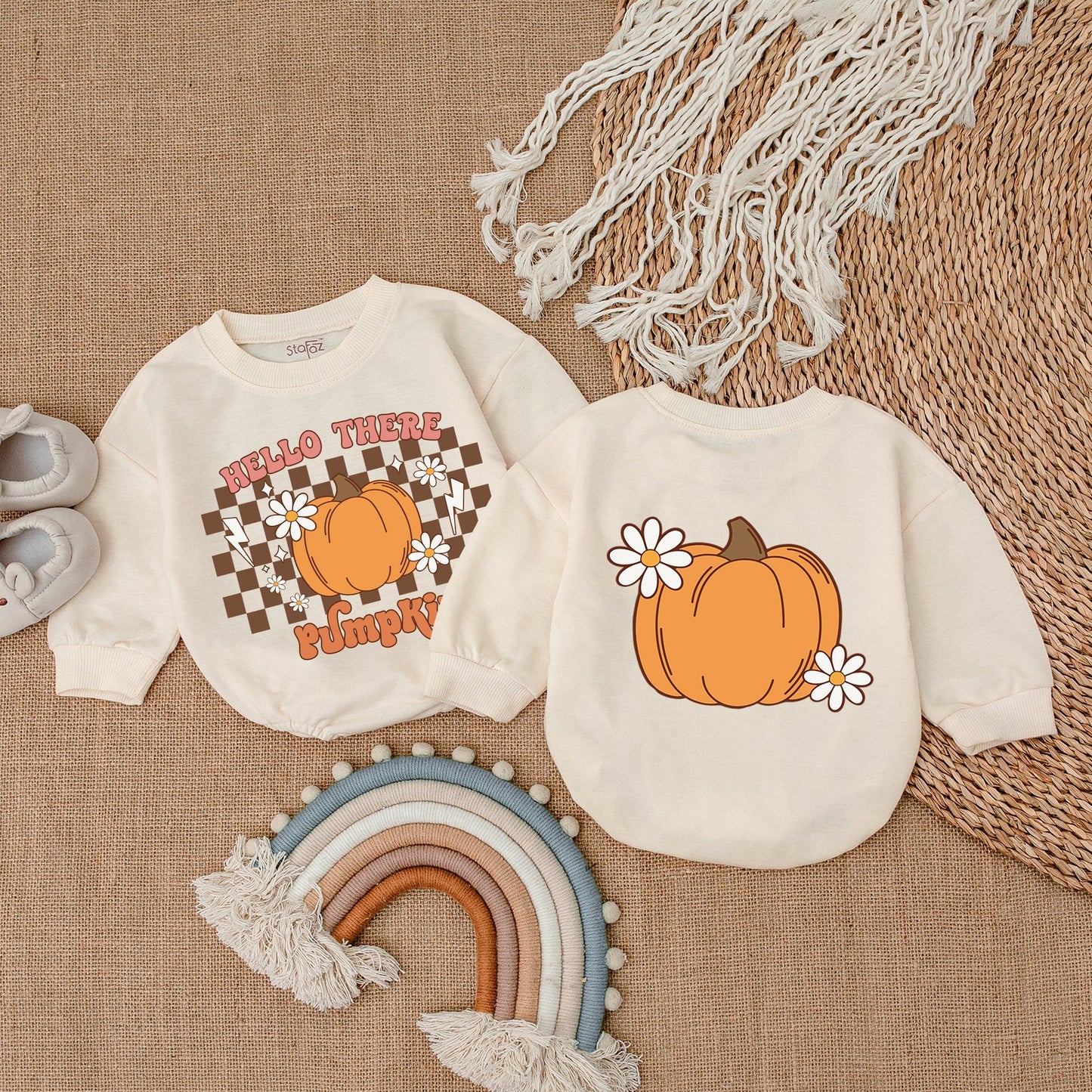Fall Pumpkin Romper: Infant Thanksgiving Outfit - Baby Shower Gift