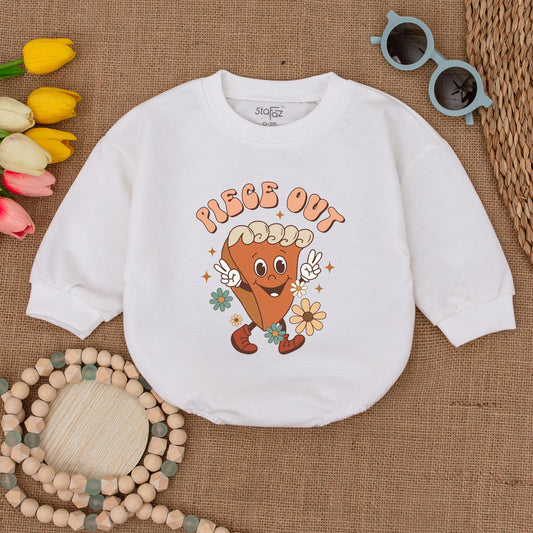 Retro Pumpkin Pie Fall Romper | Thanksgiving Baby Outfit