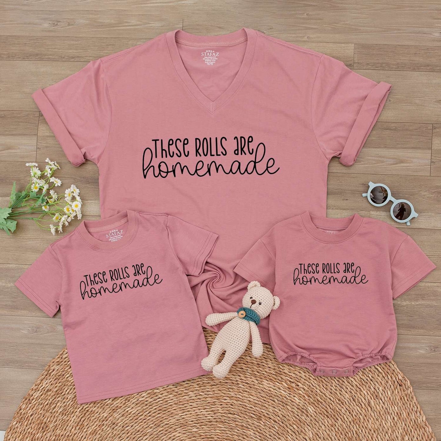 Homemade Baby Romper Set: Funny Fall Bodysuit & Retro Toddler Tee