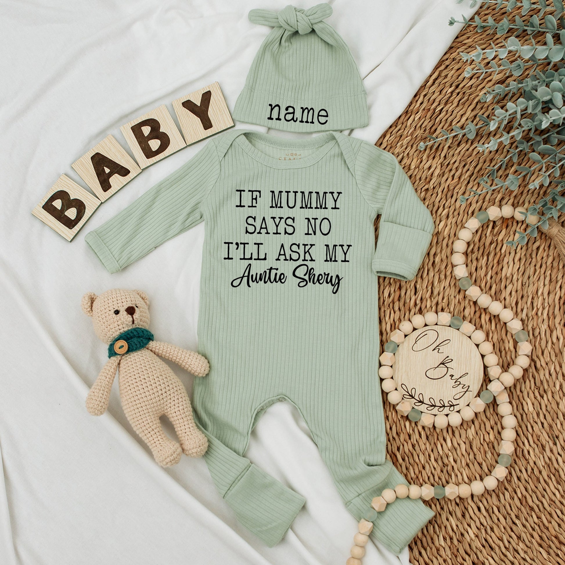 Personalized Baby Bodysuit: If Mummy Says No, I'll Ask! Cute Baby Shower Gift, Newborn Outfit, Coming Soon Gift, Custom Baby Clothes