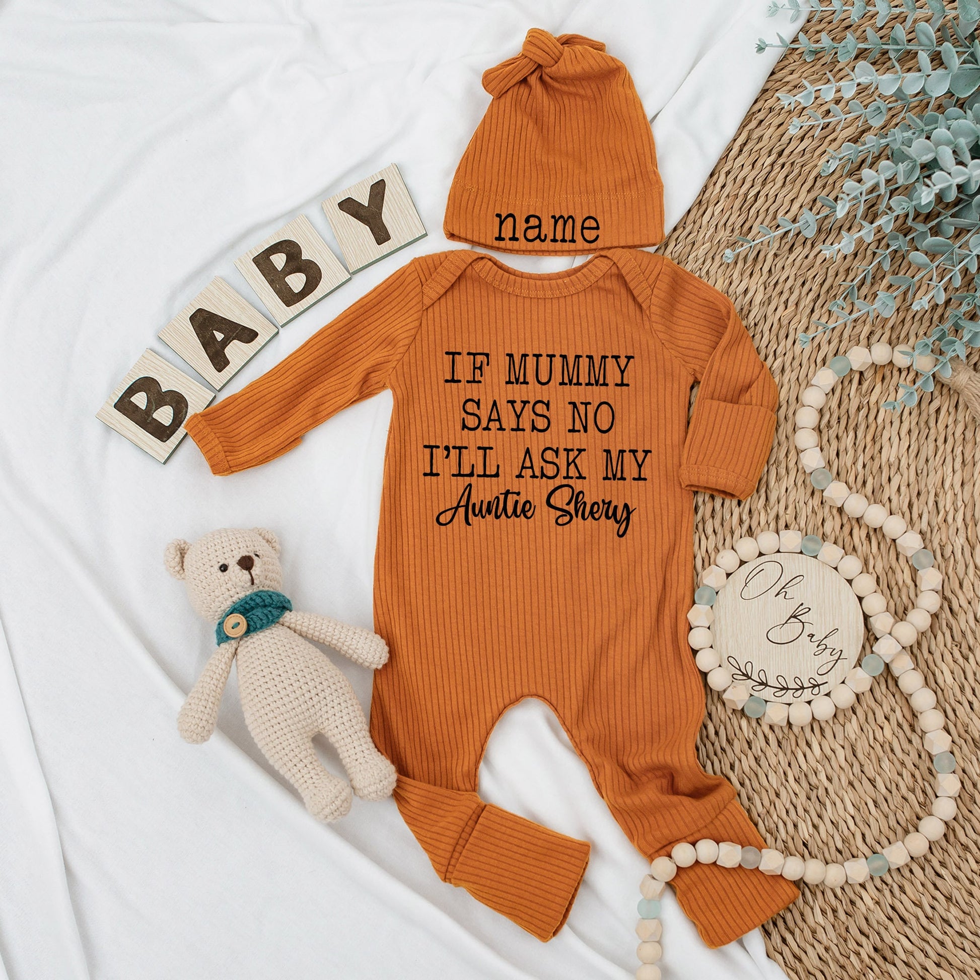 Personalized Baby Bodysuit: If Mummy Says No, I'll Ask! Cute Baby Shower Gift, Newborn Outfit, Coming Soon Gift, Custom Baby Clothes