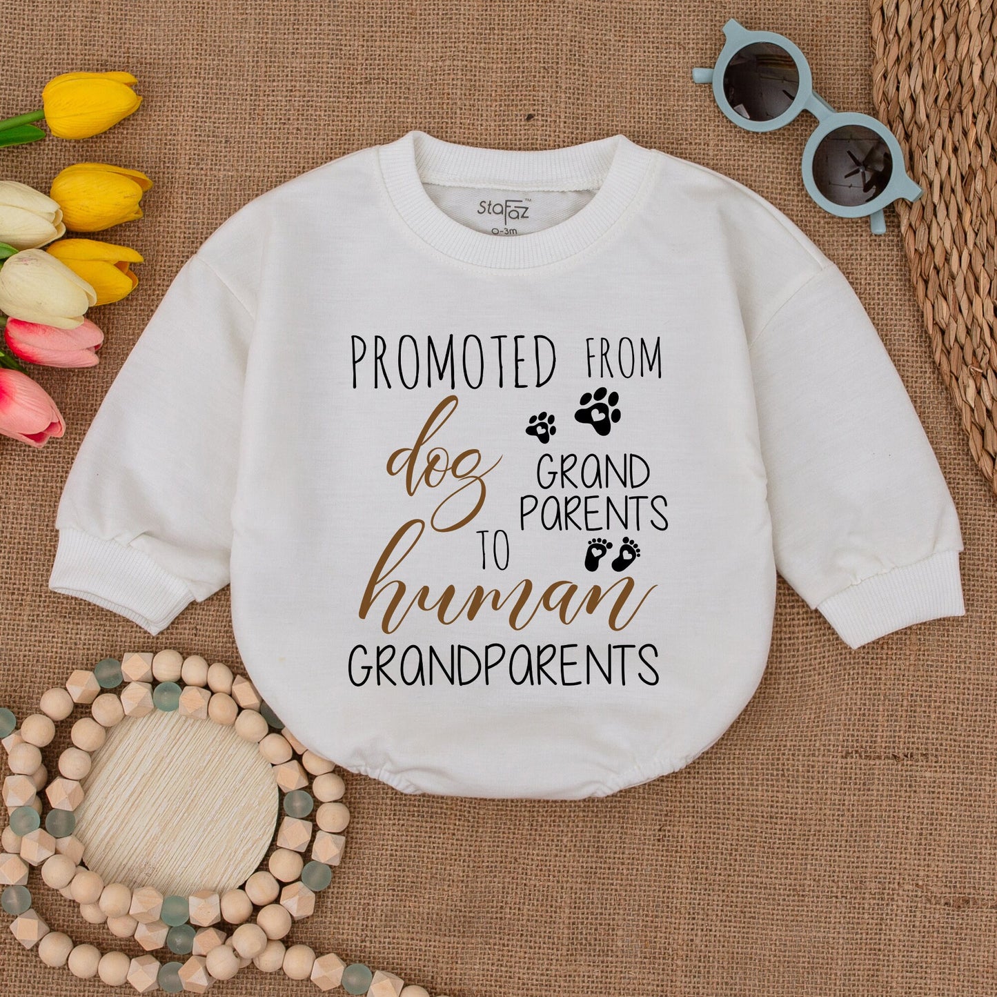 From Dog Grandparent to Human: Newborn Bodysuit Baby Gift