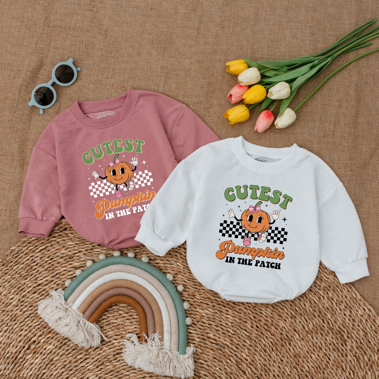 Adorable Pumpkin Patch Baby Romper, Fall Outfit, Halloween Gift