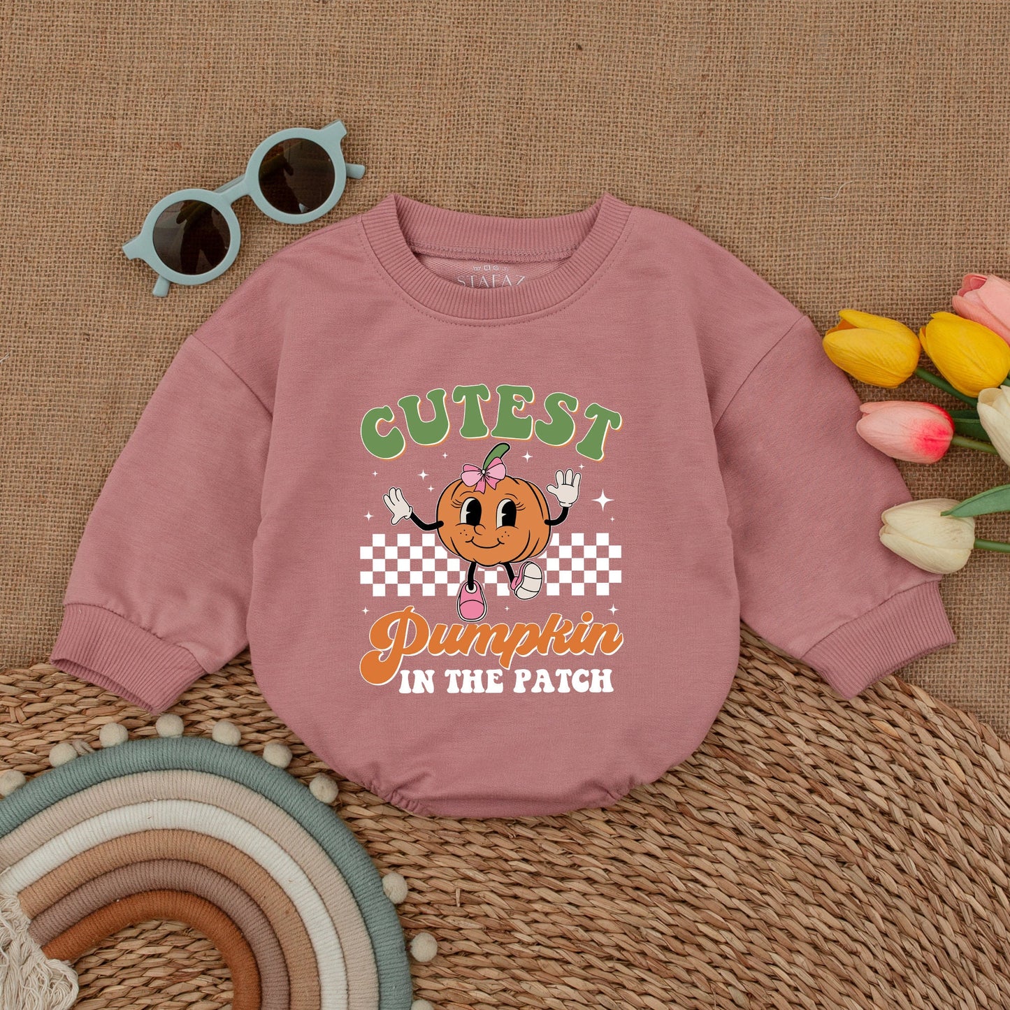 Adorable Pumpkin Patch Baby Romper, Fall Outfit, Halloween Gift