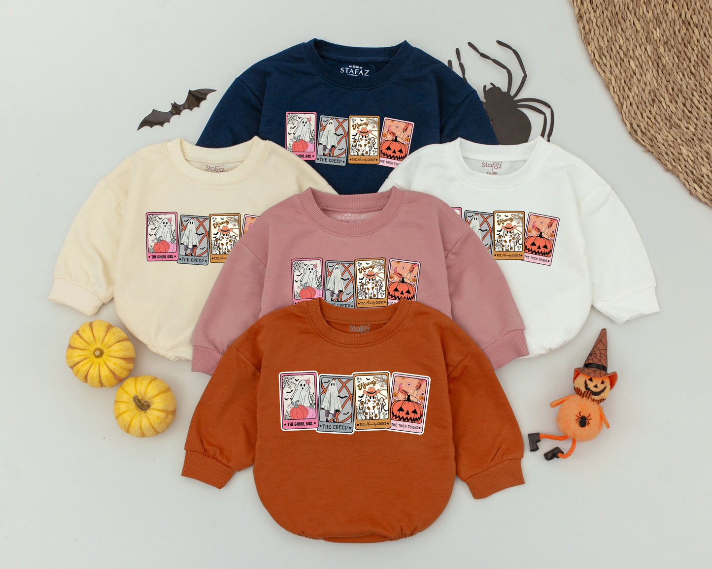 Spooky Baby Romper: Retro Tarot, First Halloween Costume Outfit