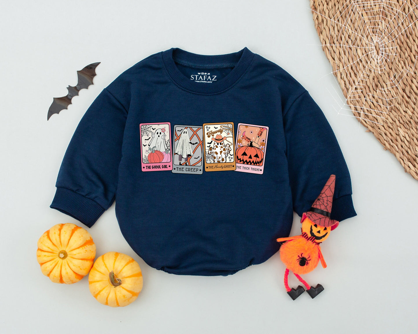 Spooky Baby Romper: Retro Tarot, First Halloween Costume Outfit