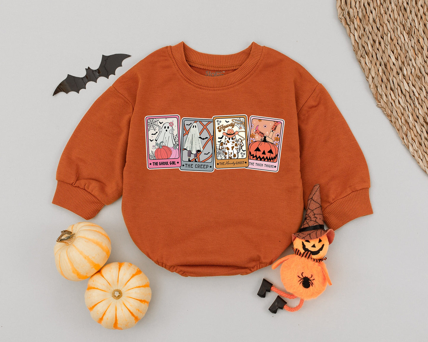 Spooky Baby Romper: Retro Tarot, First Halloween Costume Outfit