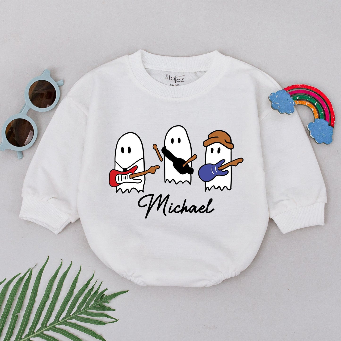 Baby's 1st Halloween Romper: Personalized Ghost Bodysuit Gift