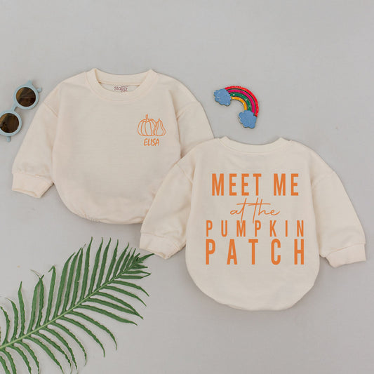 Pumpkin Patch Romper: Fall Baby Outfit & Halloween Gift for Girls