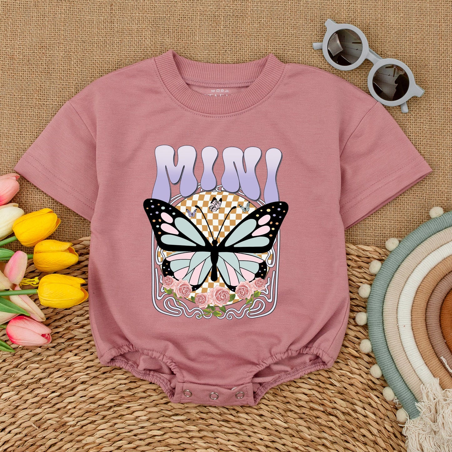 Butterfly Baby Bodysuit - Boho Summer Romper for Newborns