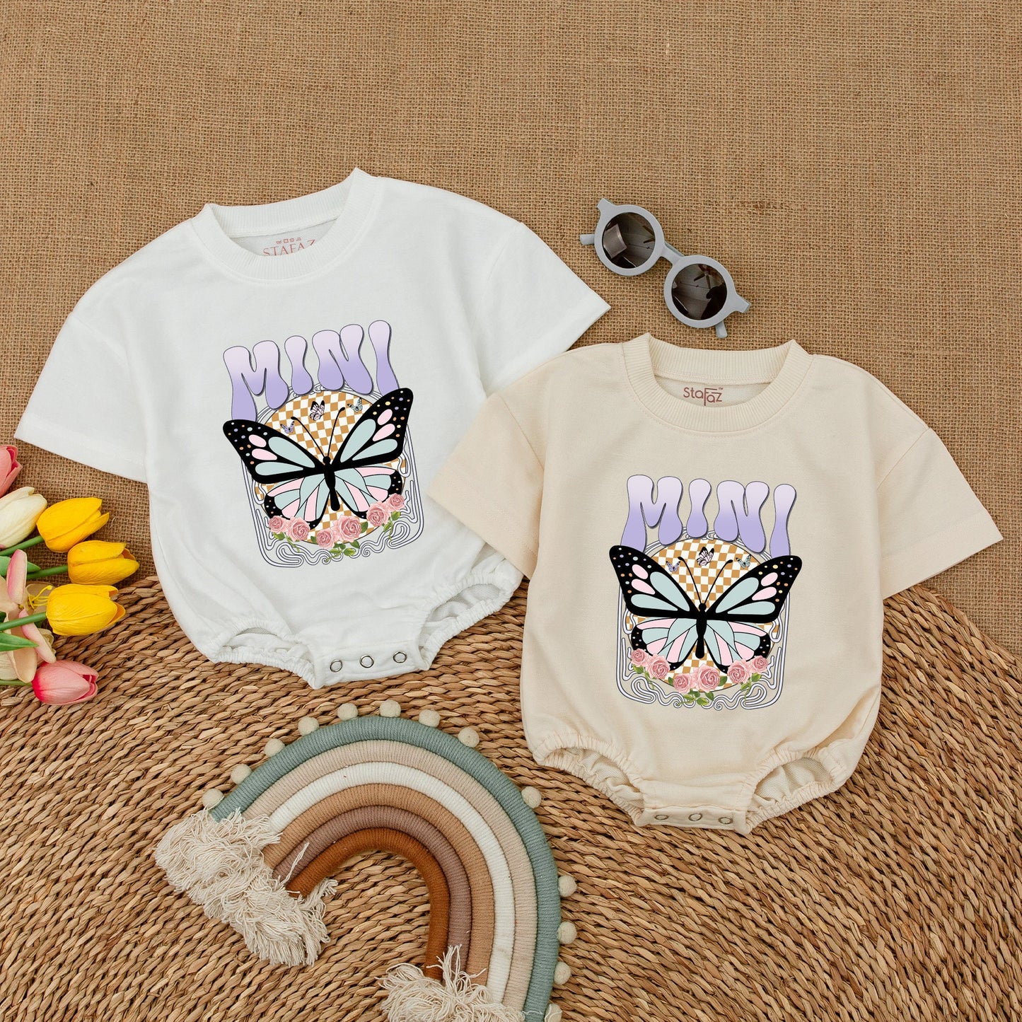Butterfly Baby Bodysuit - Boho Summer Romper for Newborns