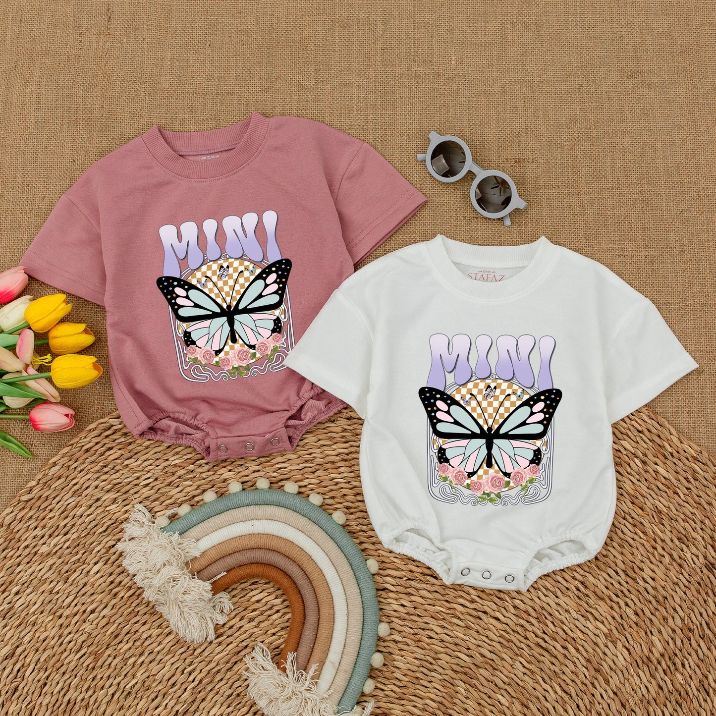 Butterfly Baby Bodysuit - Boho Summer Romper for Newborns