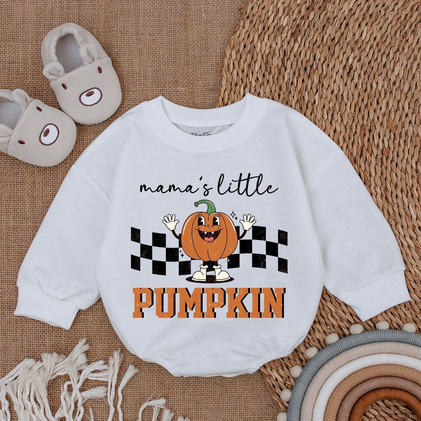 Pumpkin Baby Romper - First Thanksgiving Outfit for Infants